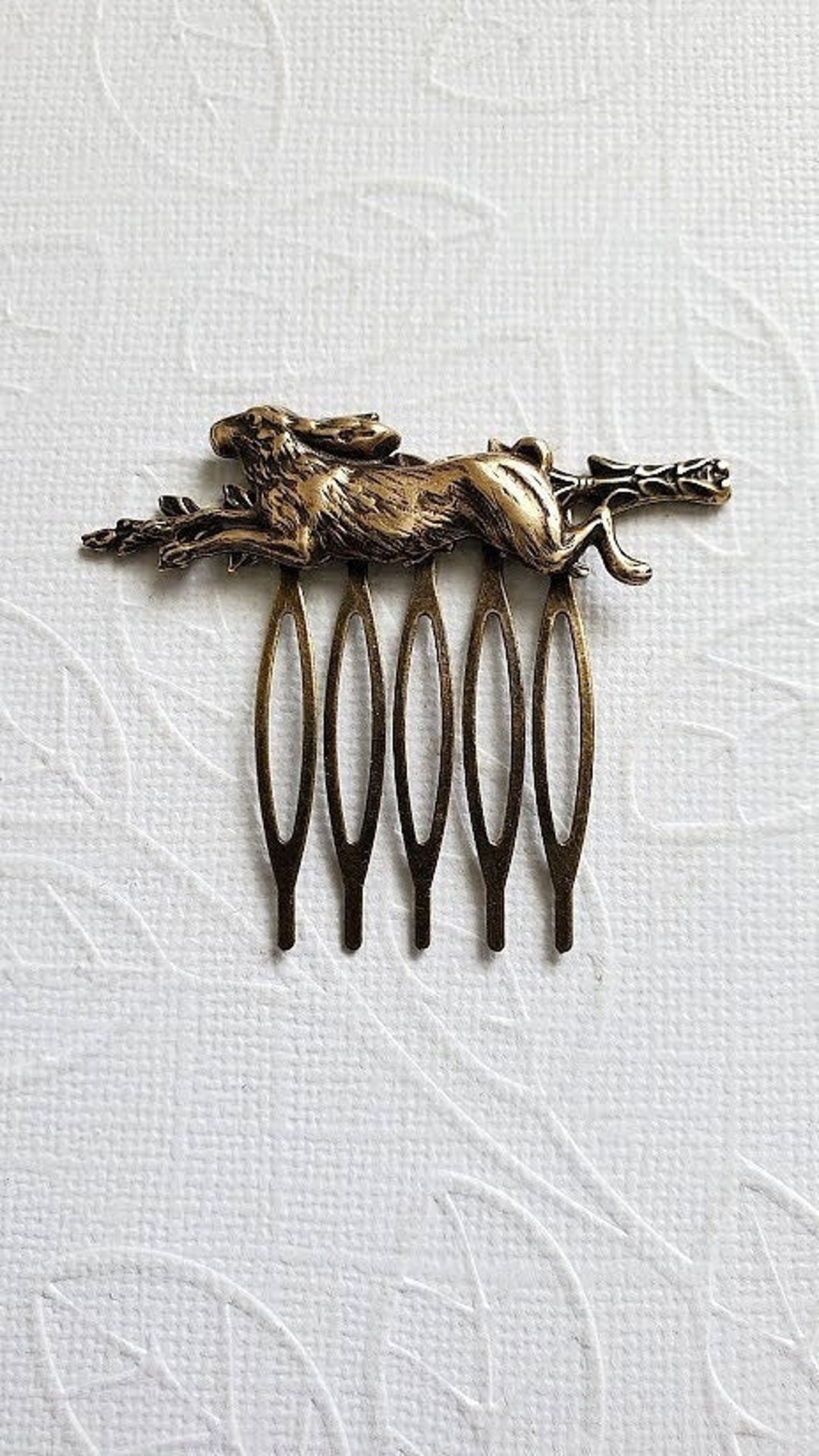 Brass Haircomb | Bunny Hair Comb | Vintage Look Hairpiece | Bunny ...