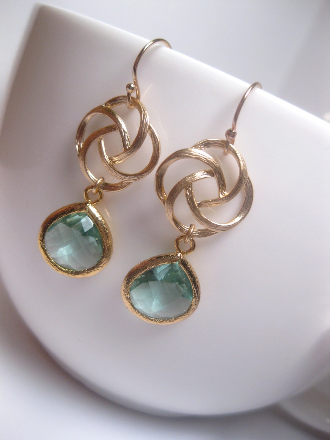 Light Green Earrings Prasiolite Drop Swirl Earrings With Etsy
