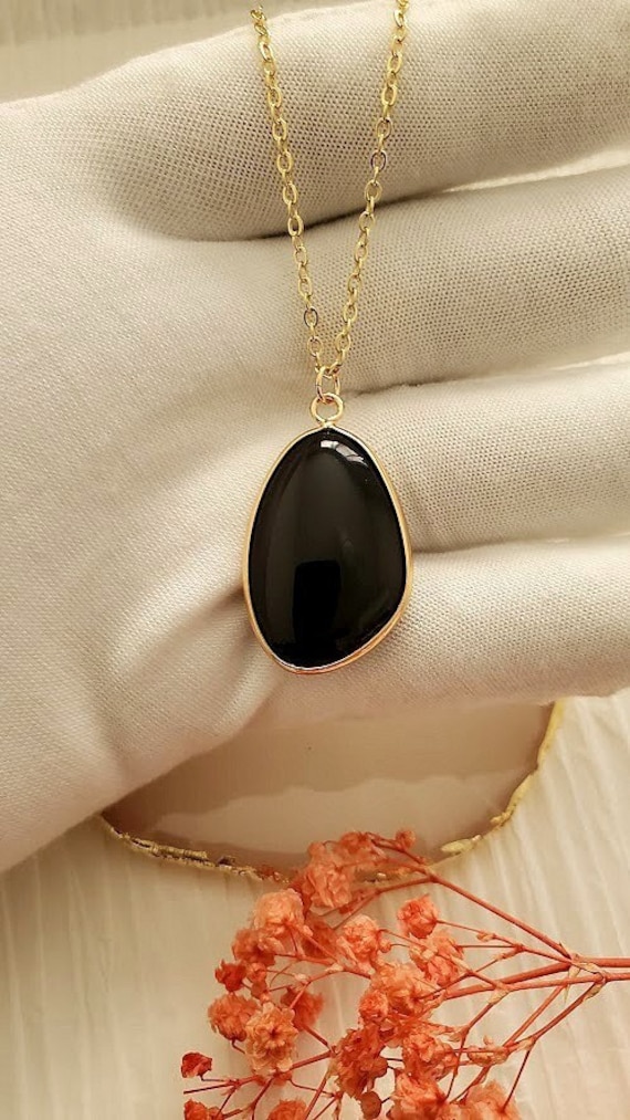 Golden obsidian necklace best sale