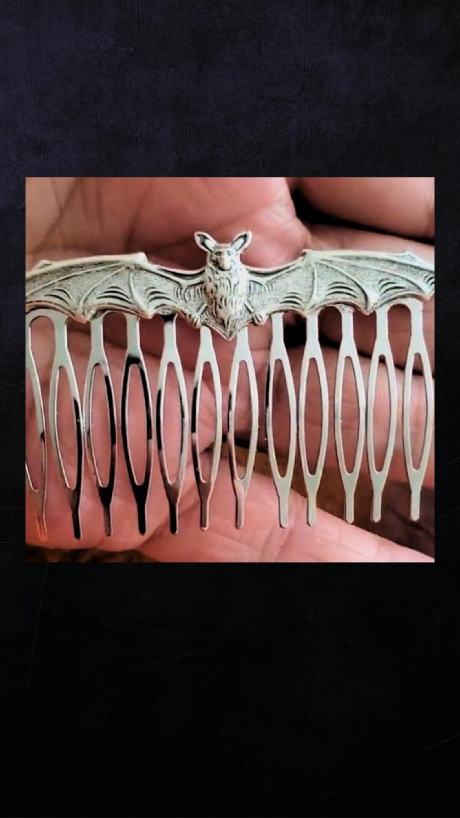 Bat Hair Comb | Vampire Bat Haircomb | Gothic Hair Accessories | Tween ...