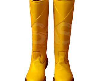 Unisex Jack Boots – Handmade Leather Boots| yellow