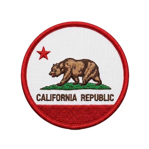 Parche bordado del oso de la República de California