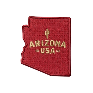 Parche bordado con la forma del estado de Arizona