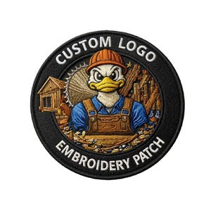 Custom Logo Carpenter Patch Construction Embroidery Iron On Patch