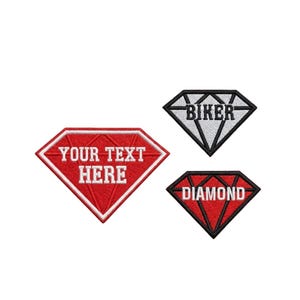 Custom Diamond Embroidered Biker Patch