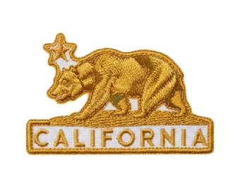 California Gold Bear Embroidered Patch