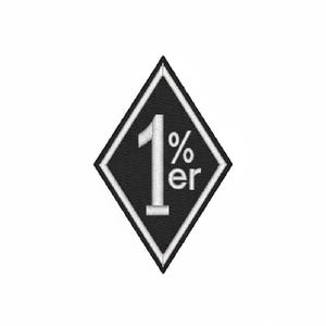 Parche de diamante 1% – Bordado estilo motero 1%er
