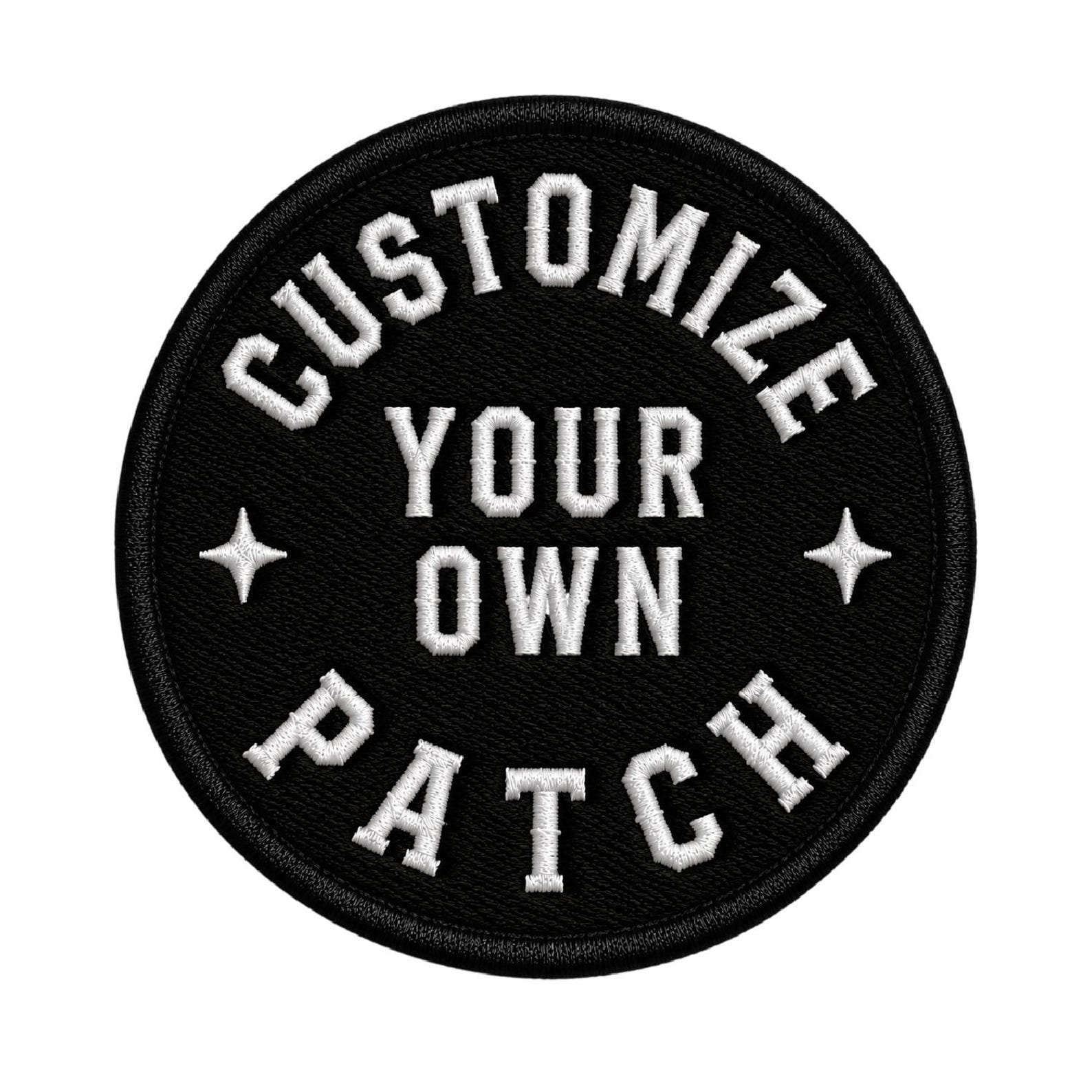 Circle Ribbon Patch Custom Round Patch – Personalized Circle Embroidered Patch - Etsy