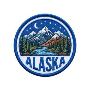 Alaska Berglandschaft Gestickter Aufnäher