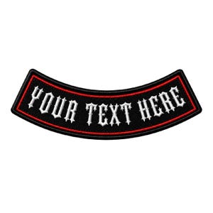 Custom Rocker Embroidered Patch - Personalized Biker Patch