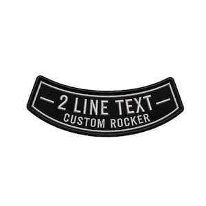 Custom 2 Line Rocker Patch - Personalisiertes MC Abzeichen