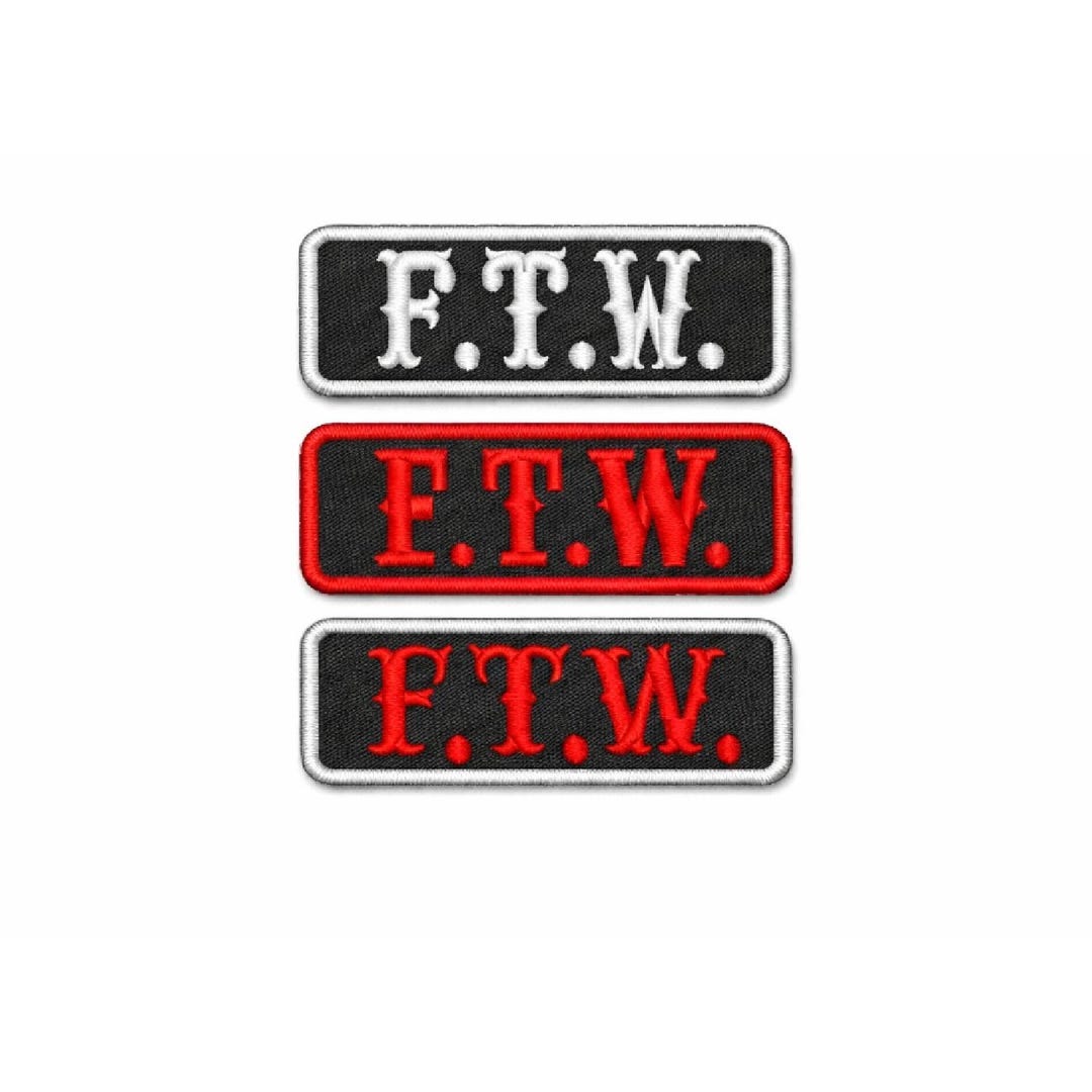 Fth Sticker FTW Biker Patch – Embroidered Motorcycle Vest Tag - Etsy