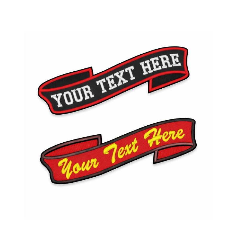 Custom Ribbon Patch – Personalized Text Banner - Etsy