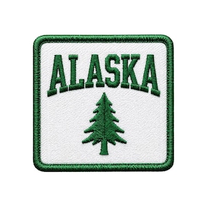 Parche bordado de pino de Alaska