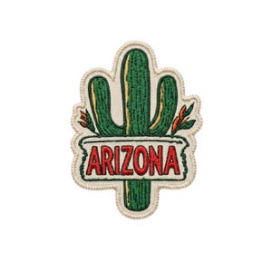 Toppa ricamata con cactus dell'Arizona