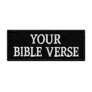 Custom Bible Verse Embroidered Patch