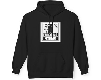 "Unisex Angeln Hoodie ""I'm Going Fischen"" Grafik Pullover für Angler."