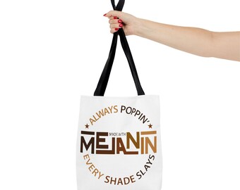 Melanin Tote Bag Immer Poppin ', Every Shade Slays