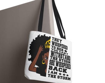 Ich bin der Sturm Tote Bag Black Queen Empowerment Canvas Tote