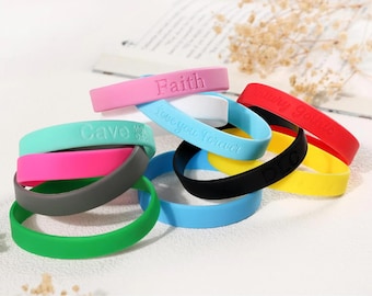 Personalized Silicone Wristbands,Waterproof Bracelet,Emergency contact bracelet,Bulk Customized Event ID Tag Wristbands