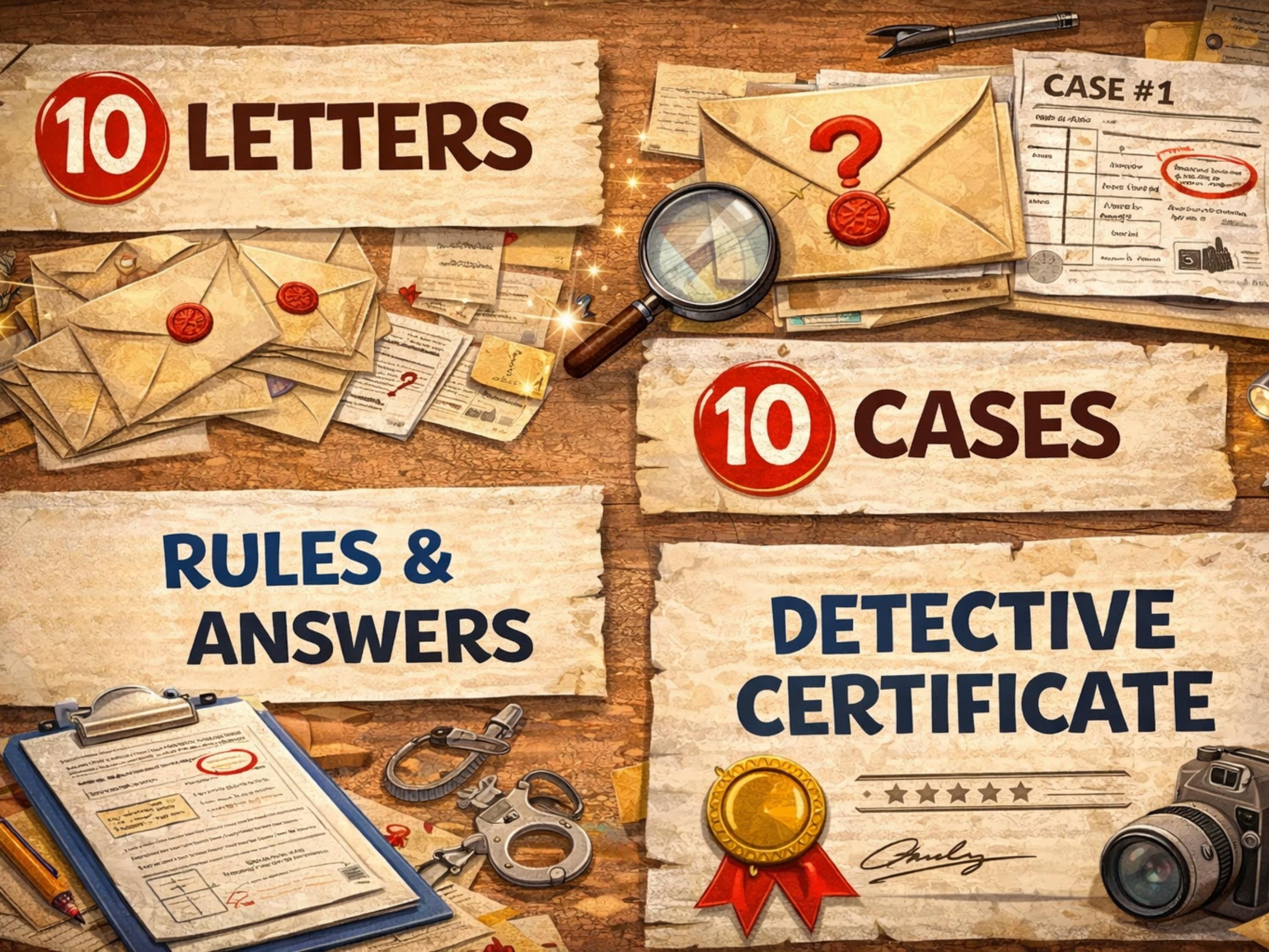 Printable Kids Detective Mystery Game | Classroom Escape Room Kit