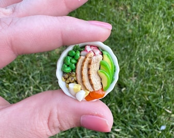 1:12 Scale Miniature Cobb Salad Dollhouse Optional Magnet