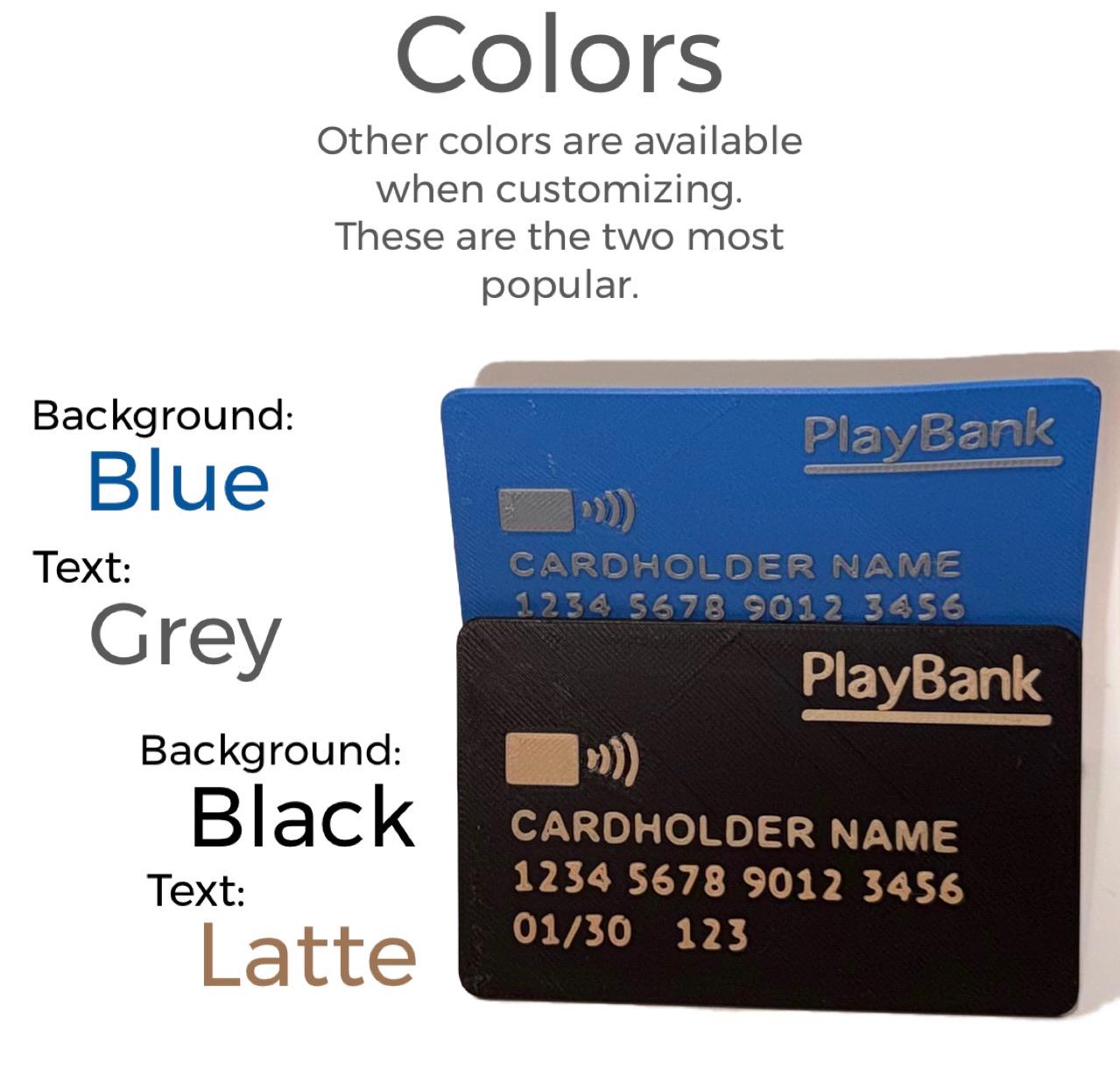 Custom Kid Toy Credit Card for Pretend Play - Etsy