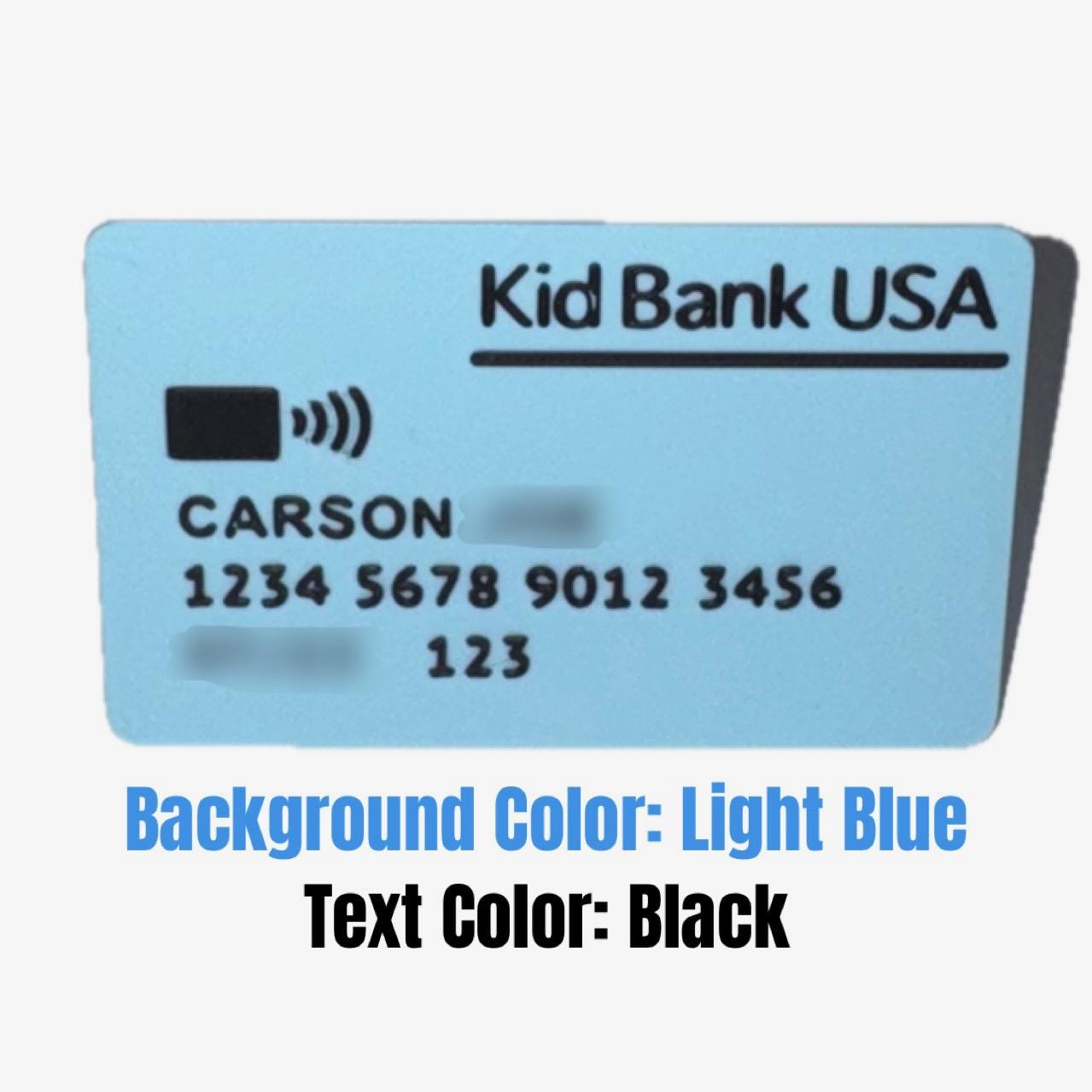 Custom Kid Toy Credit Card for Pretend Play - Etsy