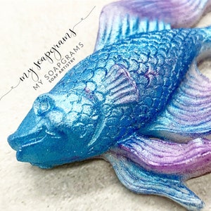 Fish Soap Set Fighting Siamese Fish Soaps / Decorative fish Soap / Fish Soap Set