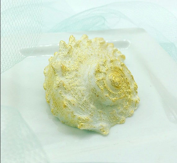 60 Seashell Soap Favors Beach Themed Wedding Favors Nautical Party Favors Seashell Soaps Beach Wedding Favors Seashell Favors Gold and White Il_570xn
