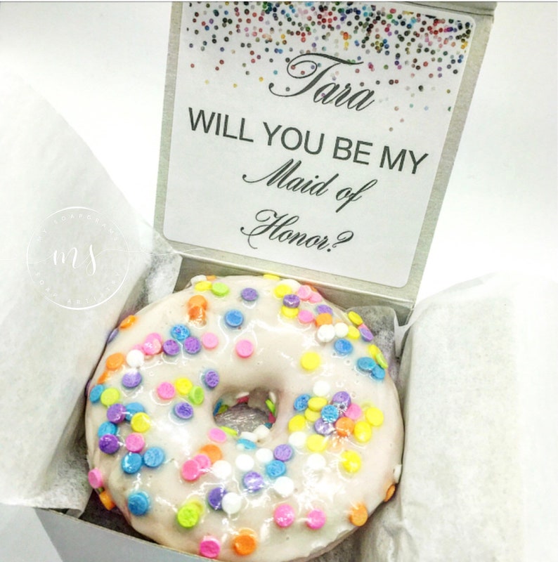Wedding Party Proposal Maid of Honor Proposal Will you be my Bridesmaid I Donut Want To Get Married Without You Bride Tribe Donut Proposal image 4
