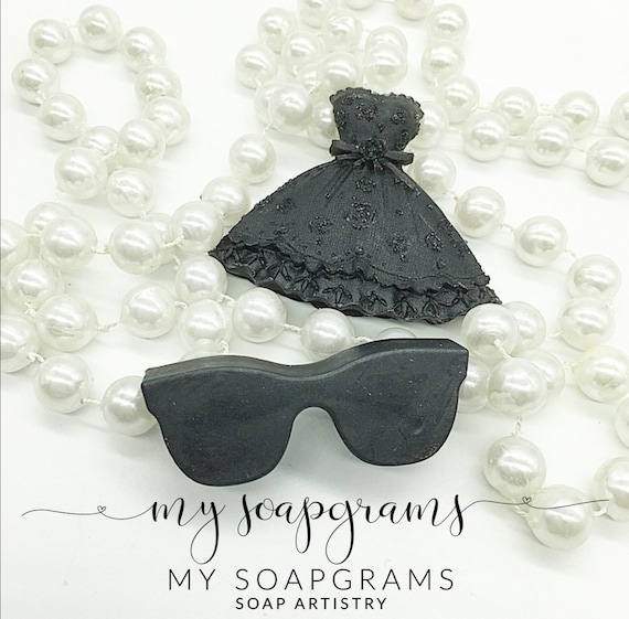 15 Little Black Dress with Sun glasses Soap Favors / Quinceañera Favors / Bridal Shower Favors / Breakfast at Tiffany's Favors / Dress Soap Il_570xn
