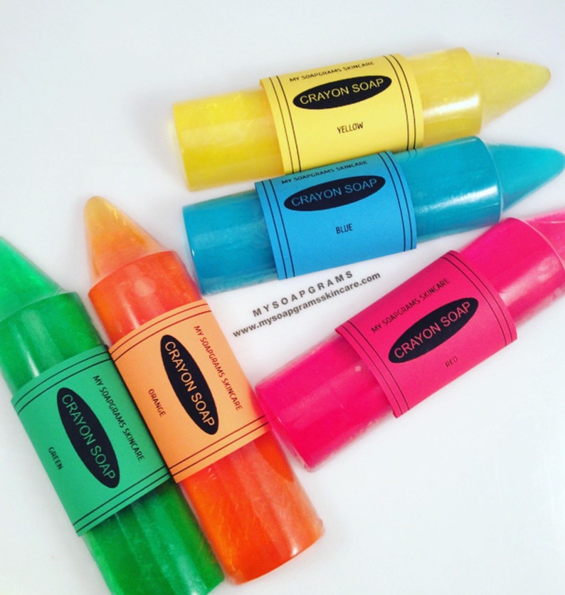 Jumbo Crayon Soap Favors Children Party Favors Teacher Gift Etsy