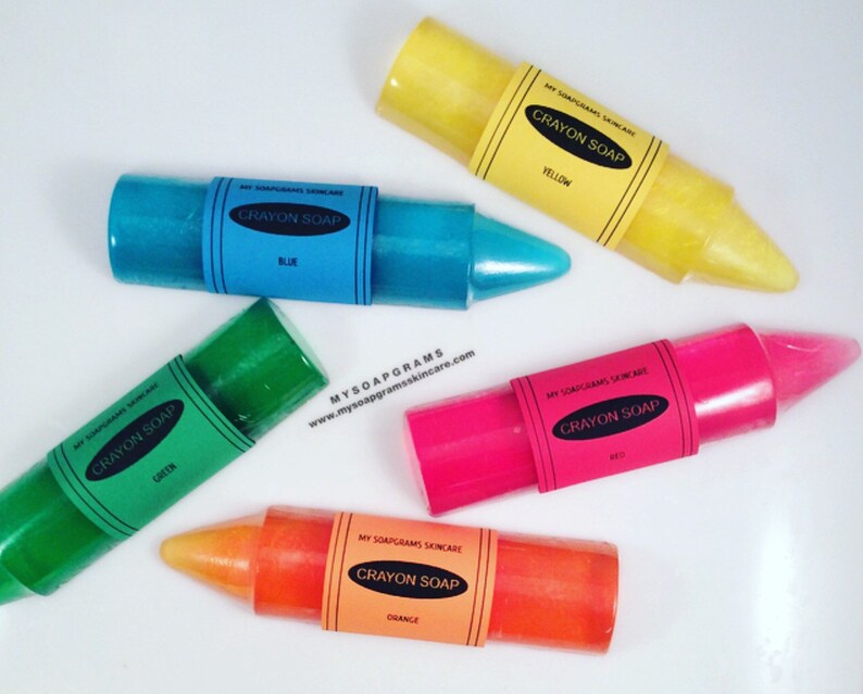 Jumbo Crayon Soap Favors Children Party Favors Teacher Gift Etsy