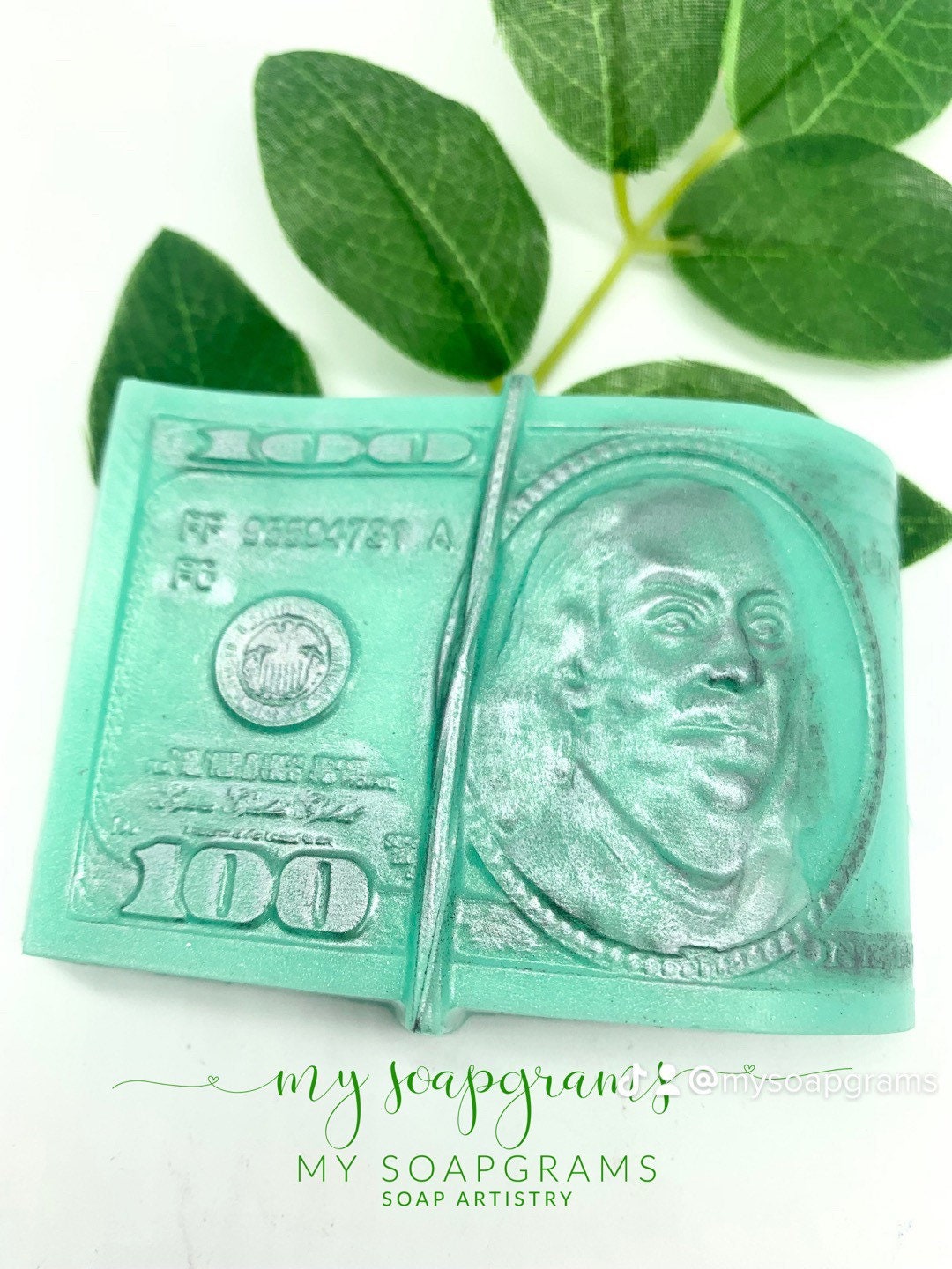 1 Money Soap Bar with Real Cash Inside Up to $100 Bill Inside in Each Bar
