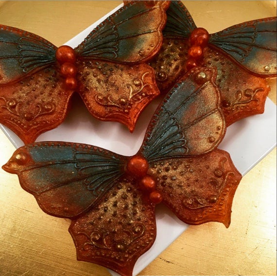 Butterfly Soap Set / Antique Butterflies Soaps / Mother's Day Gift / Decorative Soap / Bronze Butterfly Soap Set Il_570xn