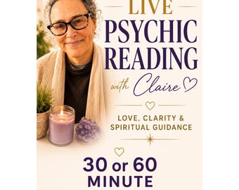 Live Psychic Reading with Claire | 30 or 60 Minute Zoom Session | Spiritual Guidance