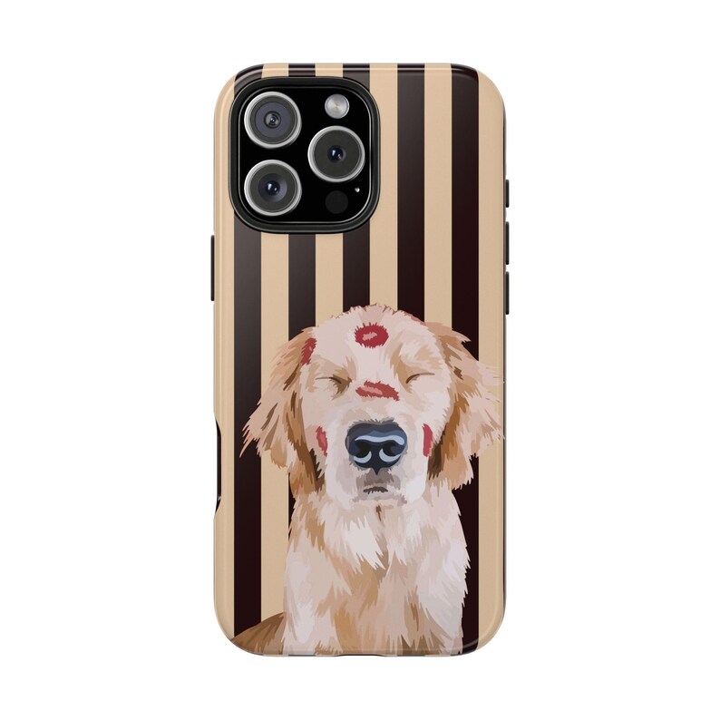Personalized Cute Dog Phone Case for iPhone 17 16 15 14 13 12 11 Pro Max & Samsung Galaxy S25 S24 S23 S22 S21, Puppy Aesthetic Cover Gift 8. Classic Stripes