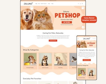 Pet Shopify 2.0 Theme, Shopify theme Pet Store, Pet Shopify Store, pet website, Website template, Shopify themes for pet, Shopify themes