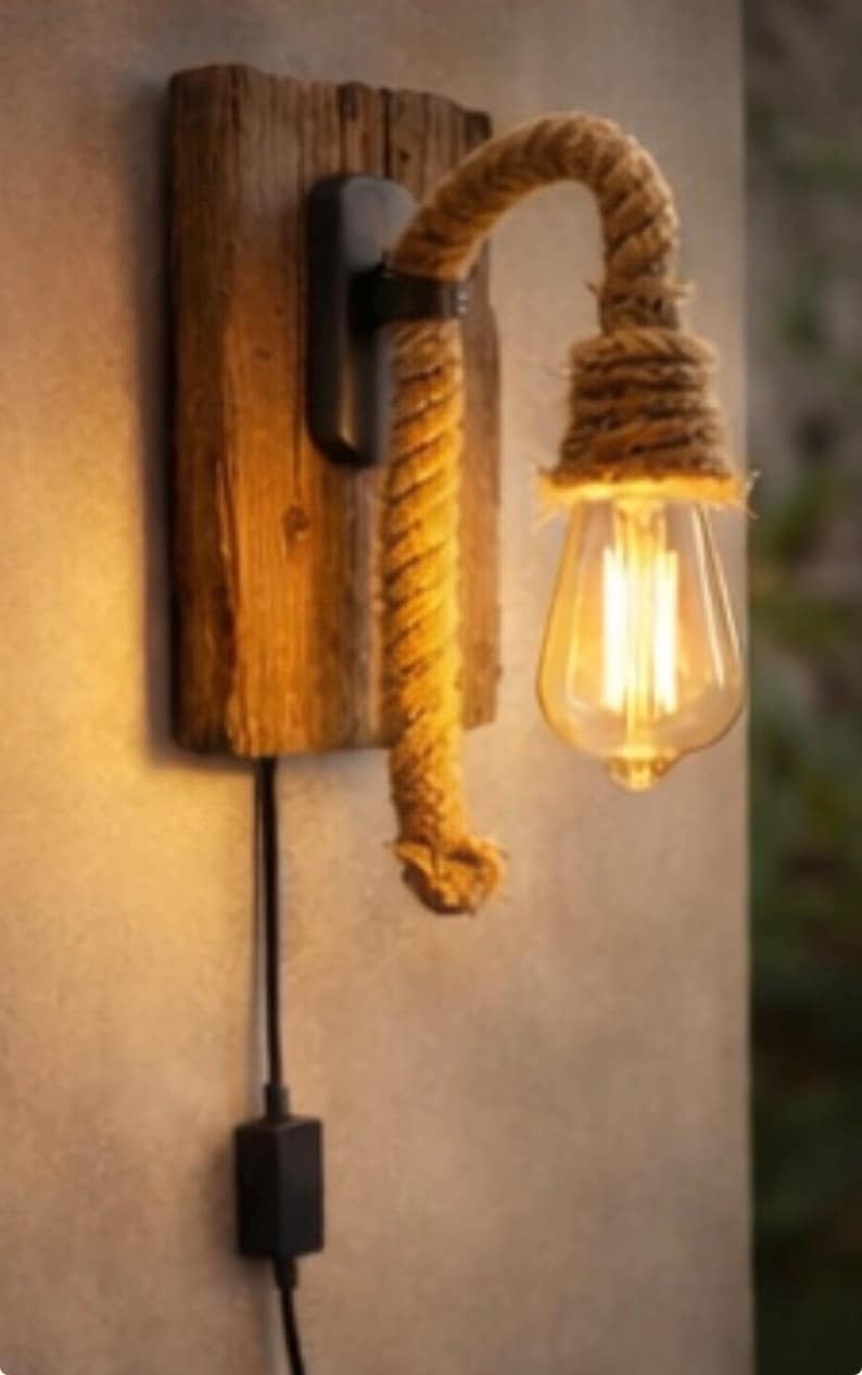 Plug-in bedside sconce shown from another angle