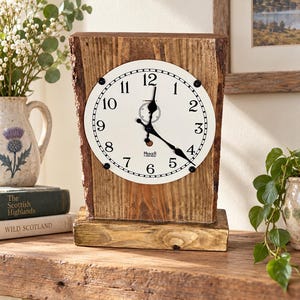 Charity Fundraising Handmade Rustic Reclaimed Wood Mantel Clock – Supporting  St Columba’s Hospice