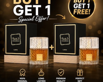 BUY 1 GET 1 FREE Lattafa Khamrah Luxury Long Lasting Unisex Perfume Gift Set