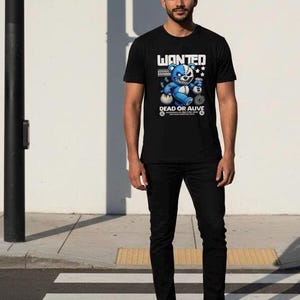 Vibrant Comic Teddy Bear T-Shirt, DTF Print, Fathers Day Gift