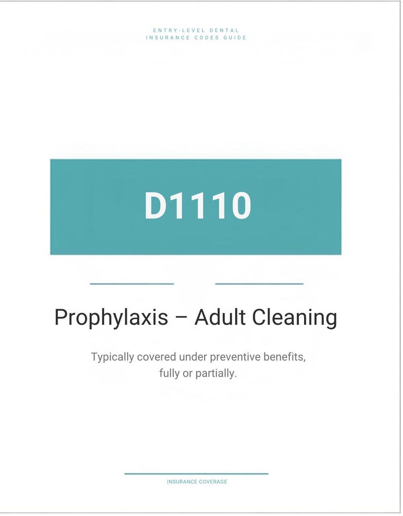 Dental CDT Codes Study Guide | Front Desk & Insurance (printable PDF ...