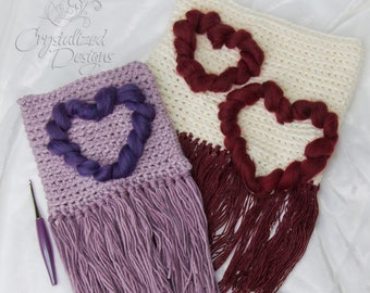 PDF Crochet PATTERN Heart Wall Hanging