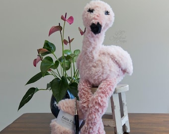 PDF Crochet PATTERN Fable the Flamingo Amigurumi