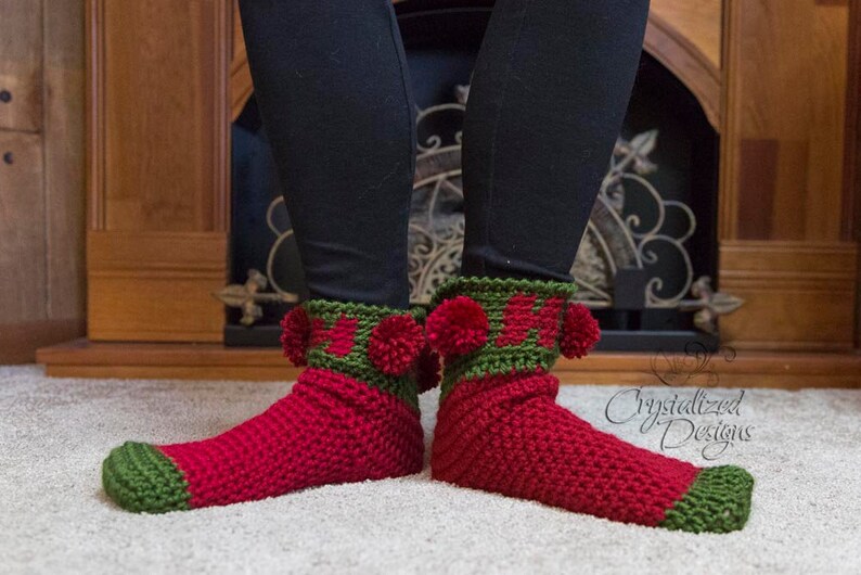 PDF Crochet PATTERN Ho Ho Ho Socks image 8