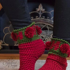 PDF Crochet PATTERN Ho Ho Ho Socks image 7