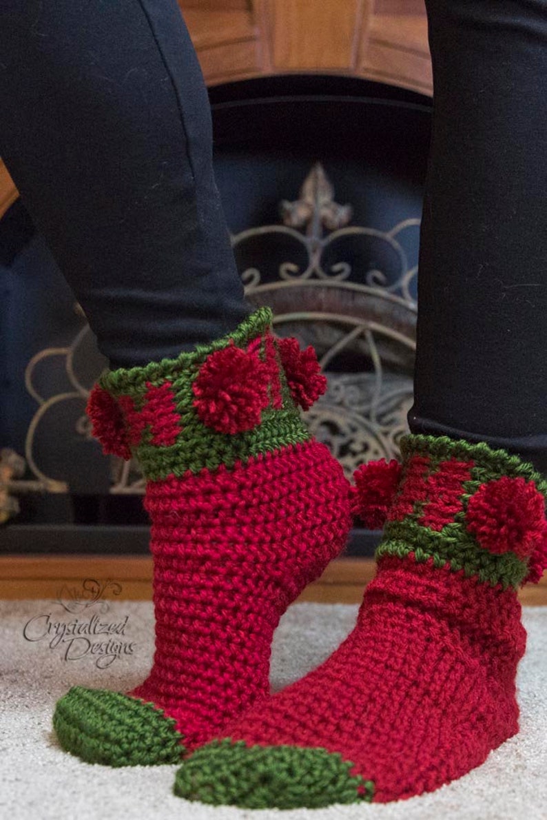 PDF Crochet PATTERN Ho Ho Ho Socks image 7