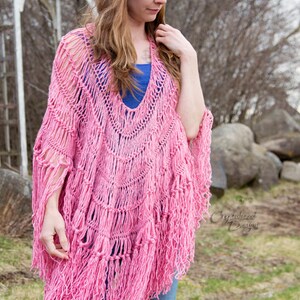 PDF Crochet PATTERN Hairpin Lace Poncho image 4